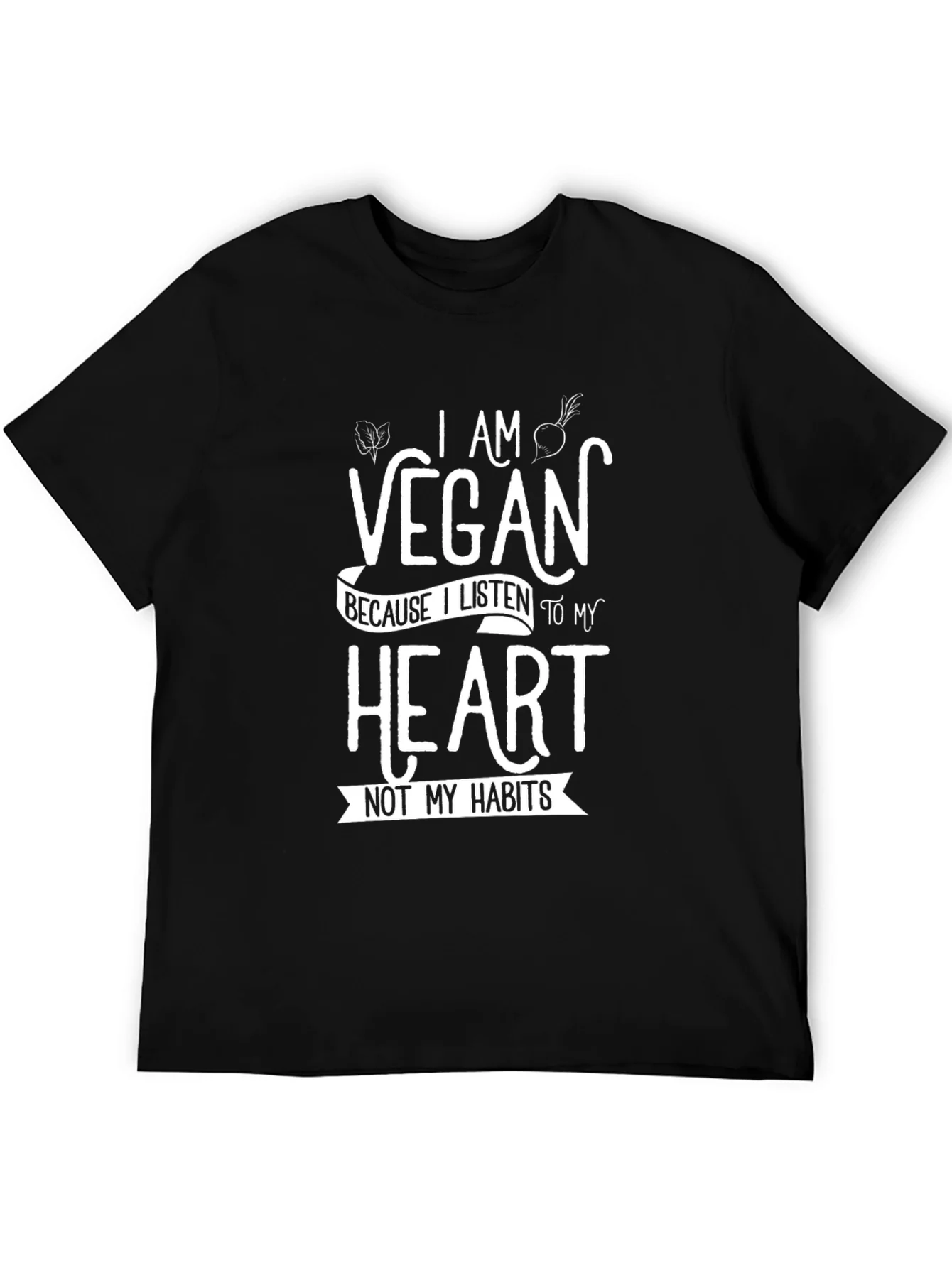 Vegan Heart T-Shirt - Listen to Your Heart