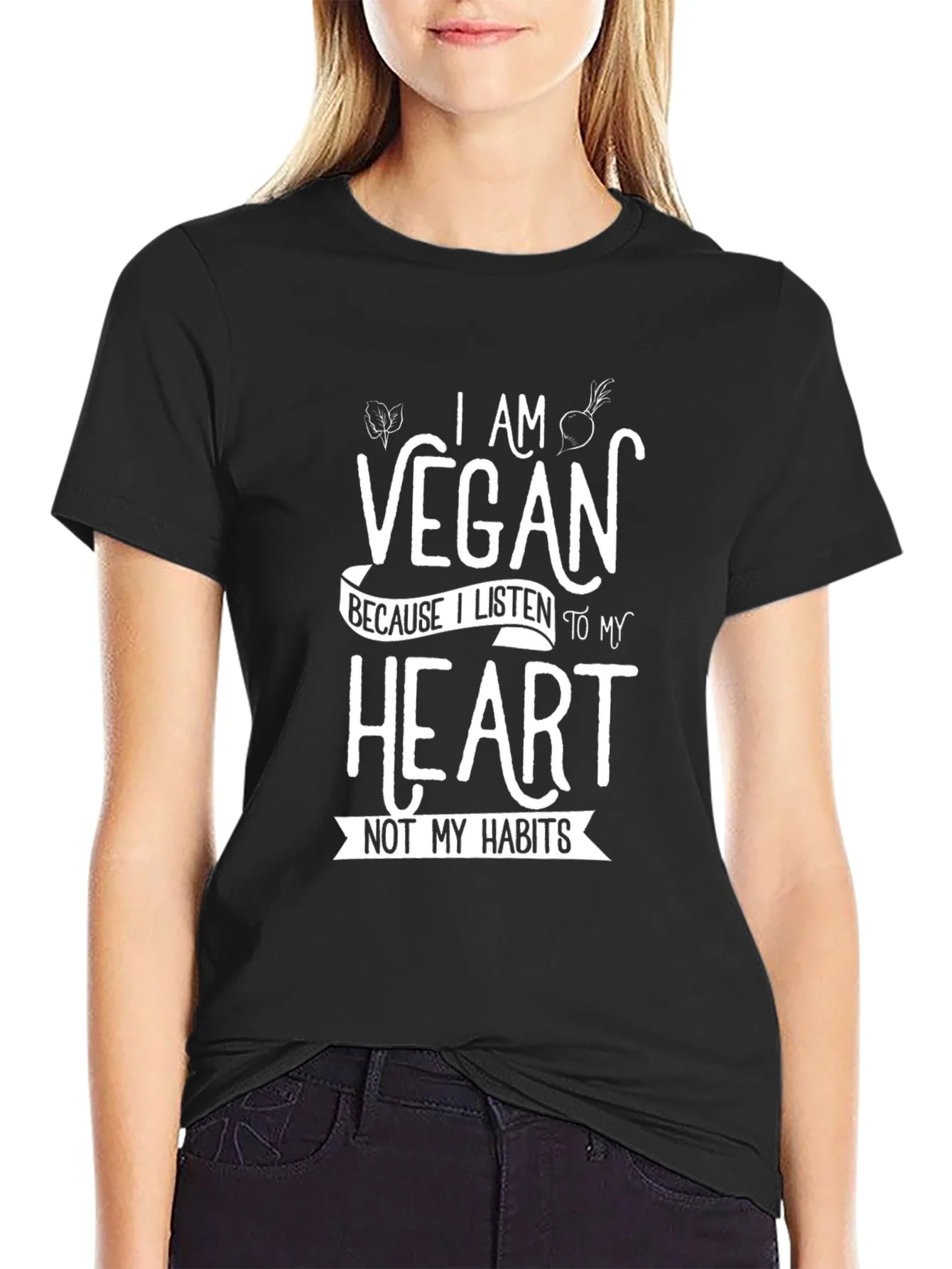Vegan Heart T-Shirt - Listen to Your Heart