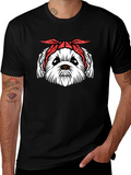 Bandana Dog Graphic T-Shirt - Cool Canine Tee