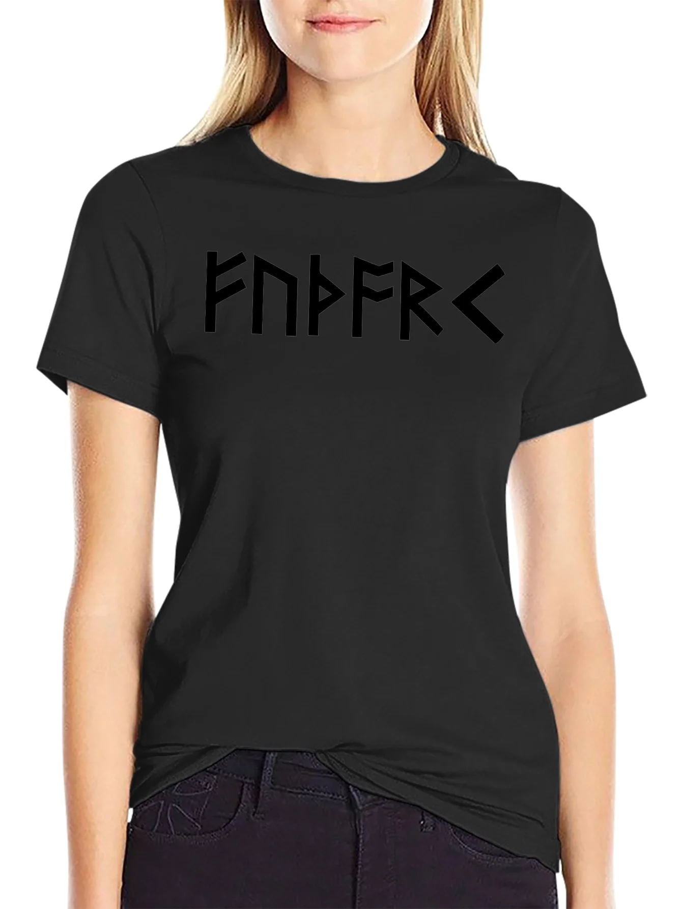Rune Graphic Black T-Shirt