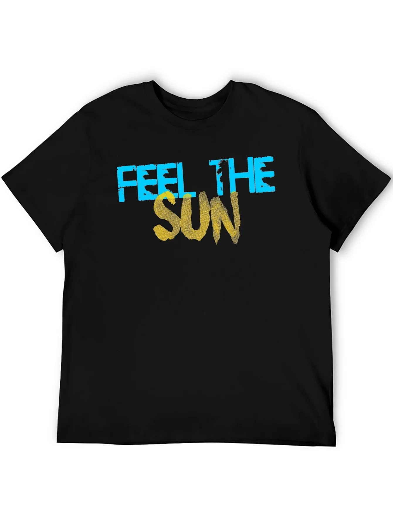 Feel The Sun T-Shirt - Graphic Tee - Black Cotton
