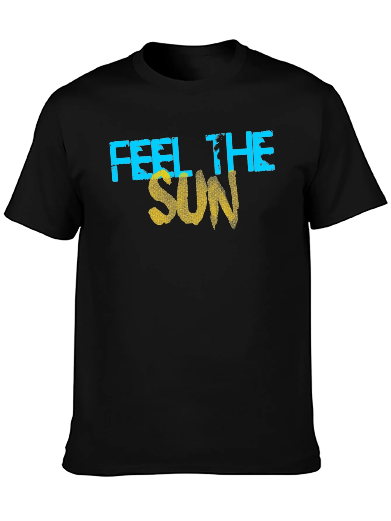 Feel The Sun T-Shirt - Graphic Tee - Black Cotton