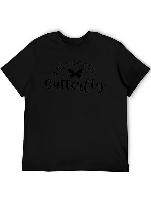 Anti-Social Butterfly Black T-Shirt