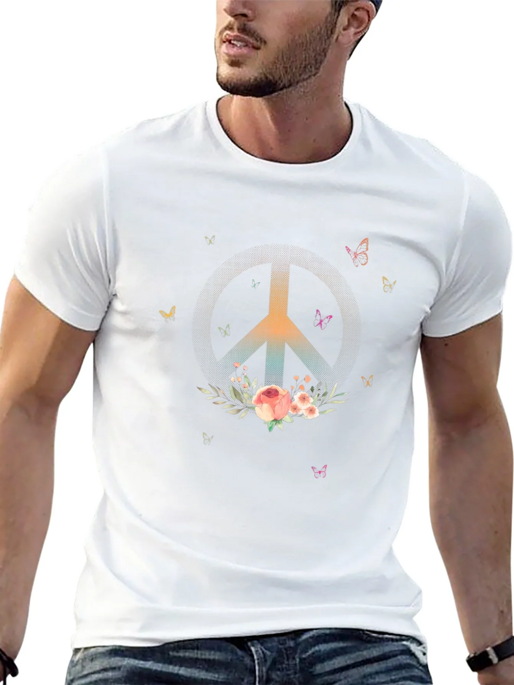 Peace & Flowers Graphic T-Shirt