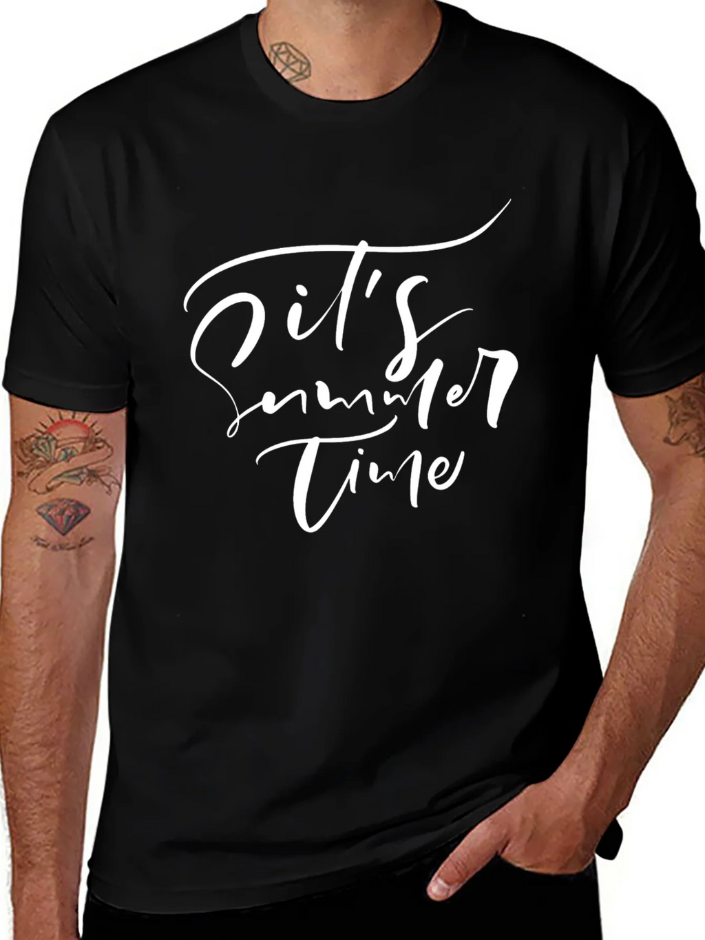 Its Summer Time Black T-Shirt