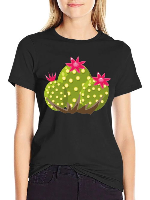 Cactus Graphic Black T-Shirt - Nature Inspired Apparel
