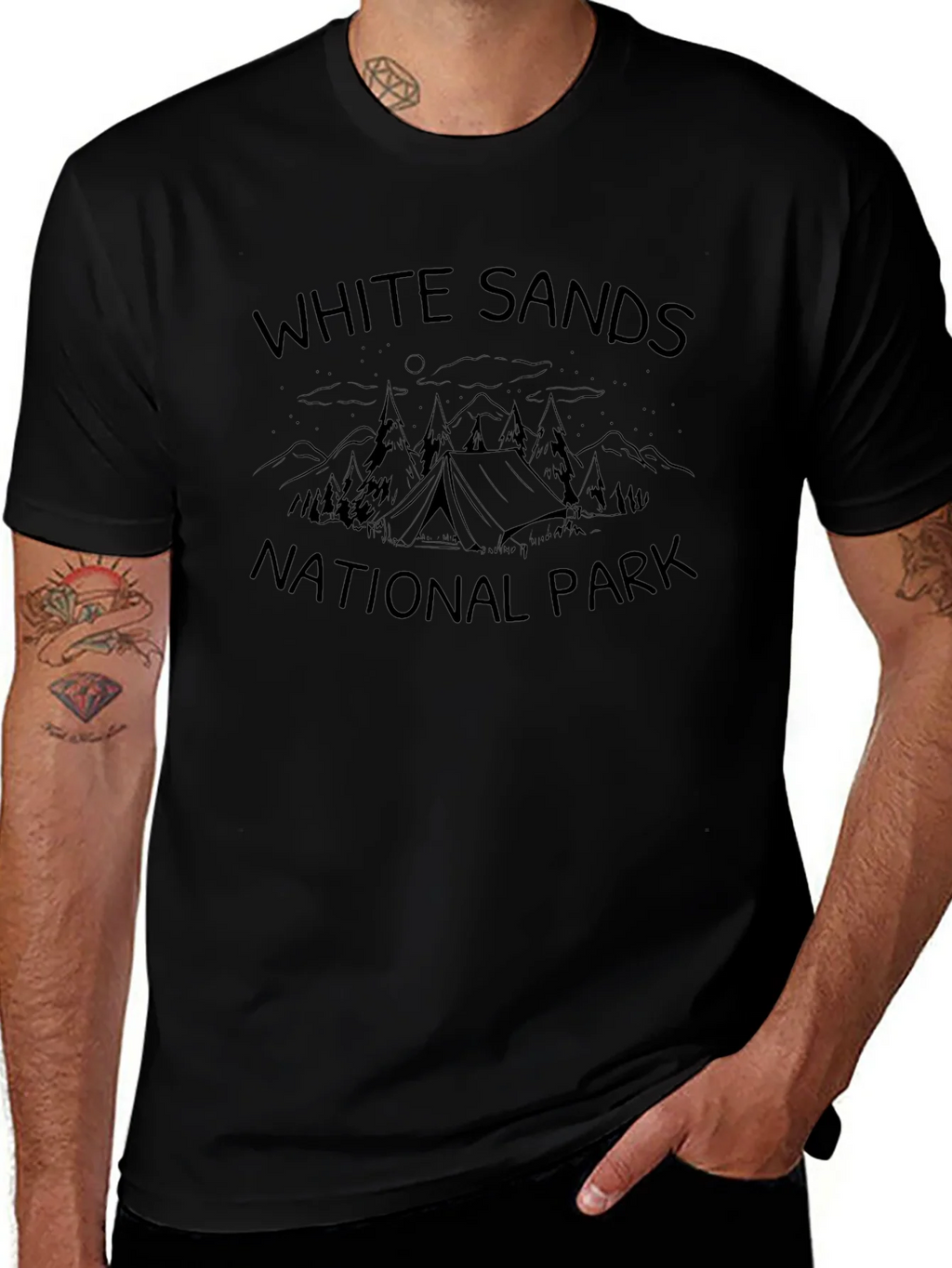 White Sands National Park Black T-Shirt