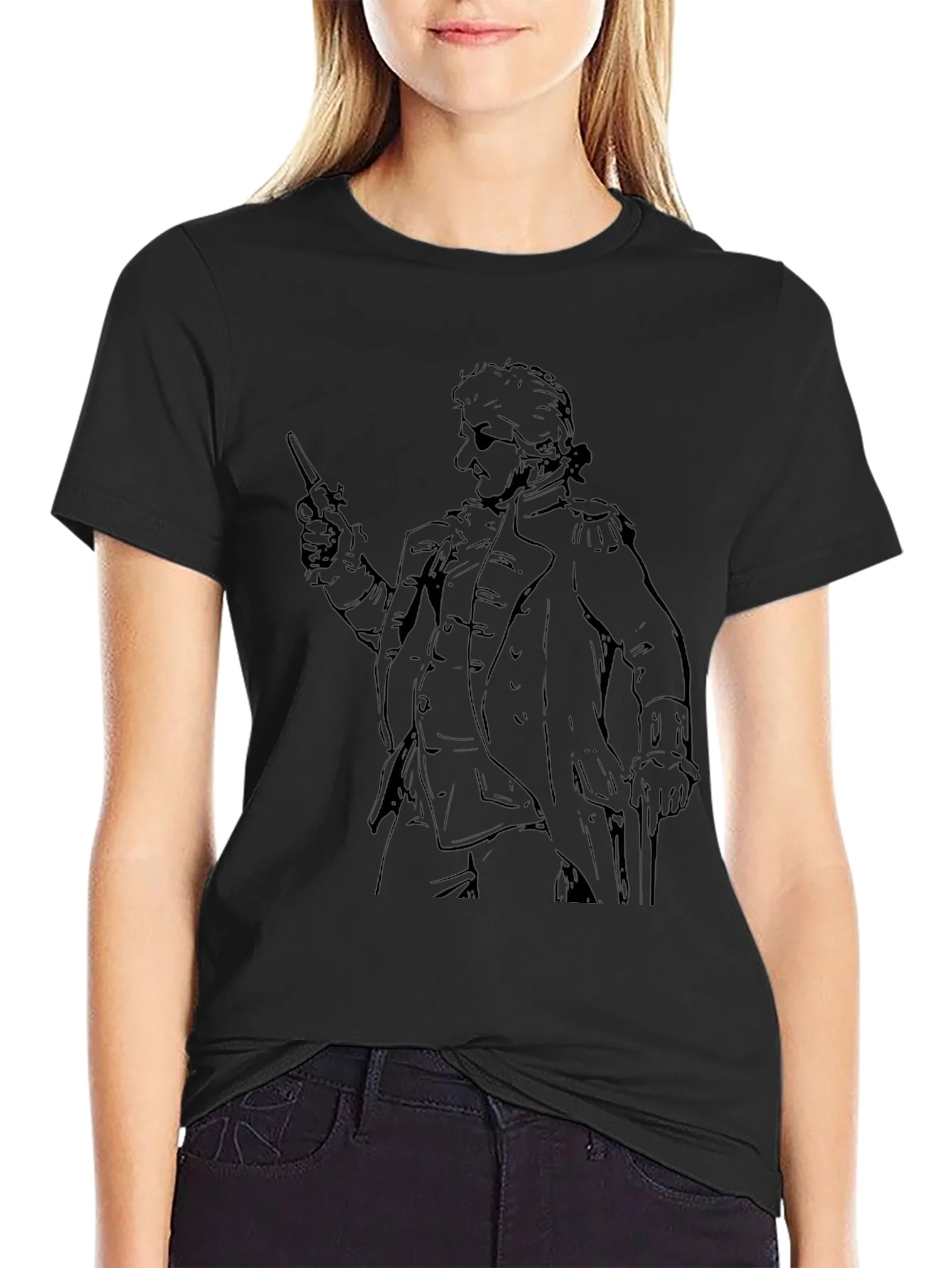 Historical Duelist Graphic Tee - Black Cotton