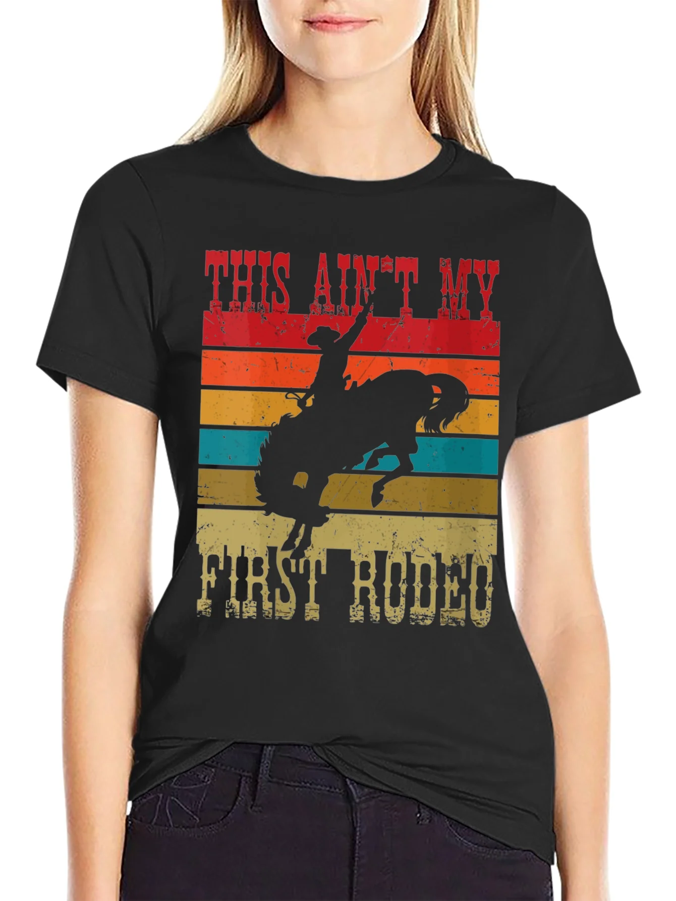 Cowboy Rodeo Graphic Tee - This Aint My First Rodeo