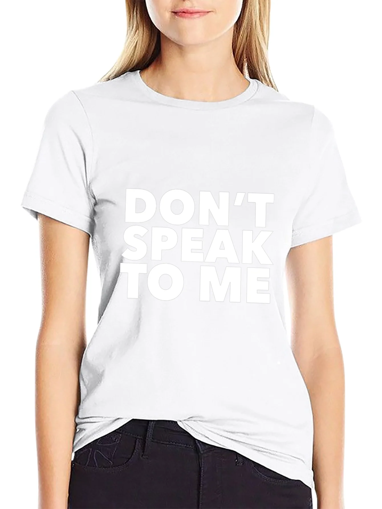 Dont Speak To Me Graphic Tee - Black Cotton T-Shirt
