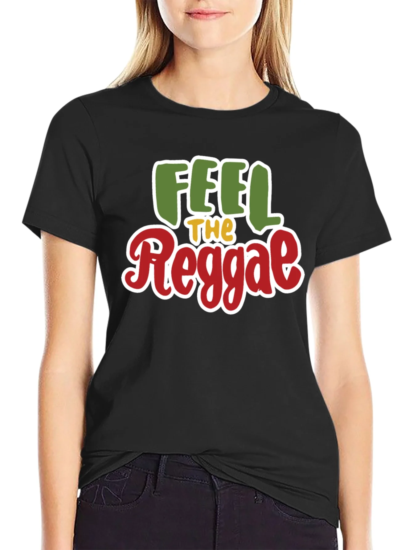 Feel the Reggae T-Shirt - Rasta Colors