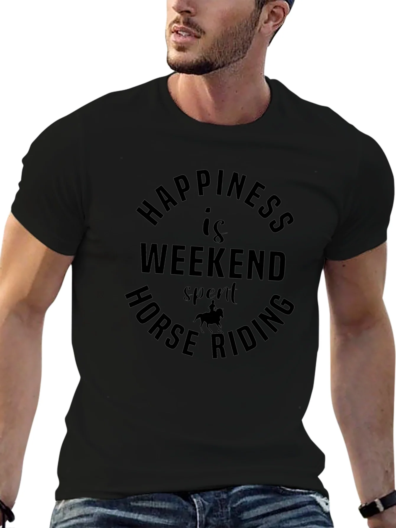 Horse Riding Weekend Happiness Graphic Tee