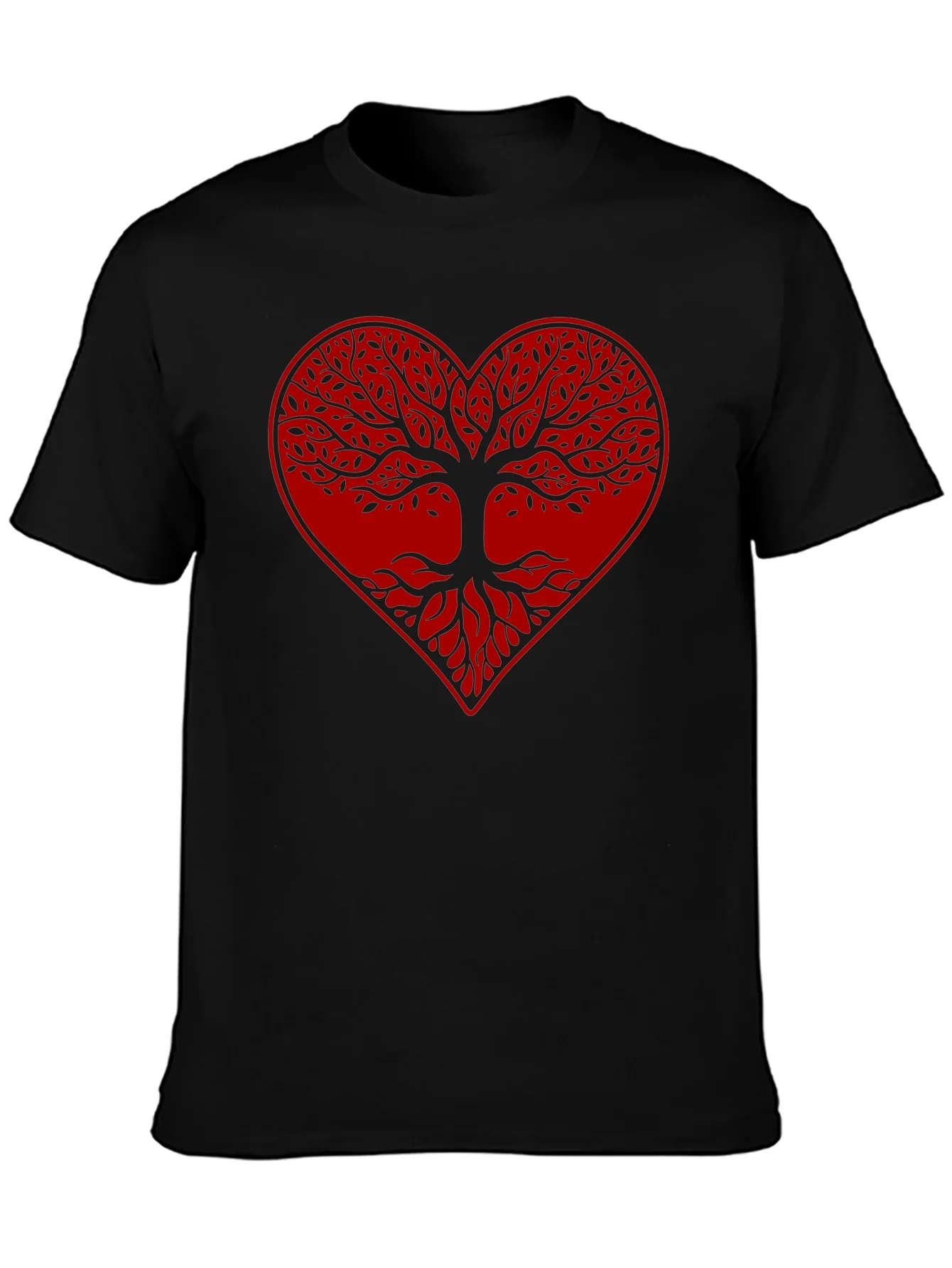 Tree of Life Heart Graphic Tee - Unisex Black T-Shirt