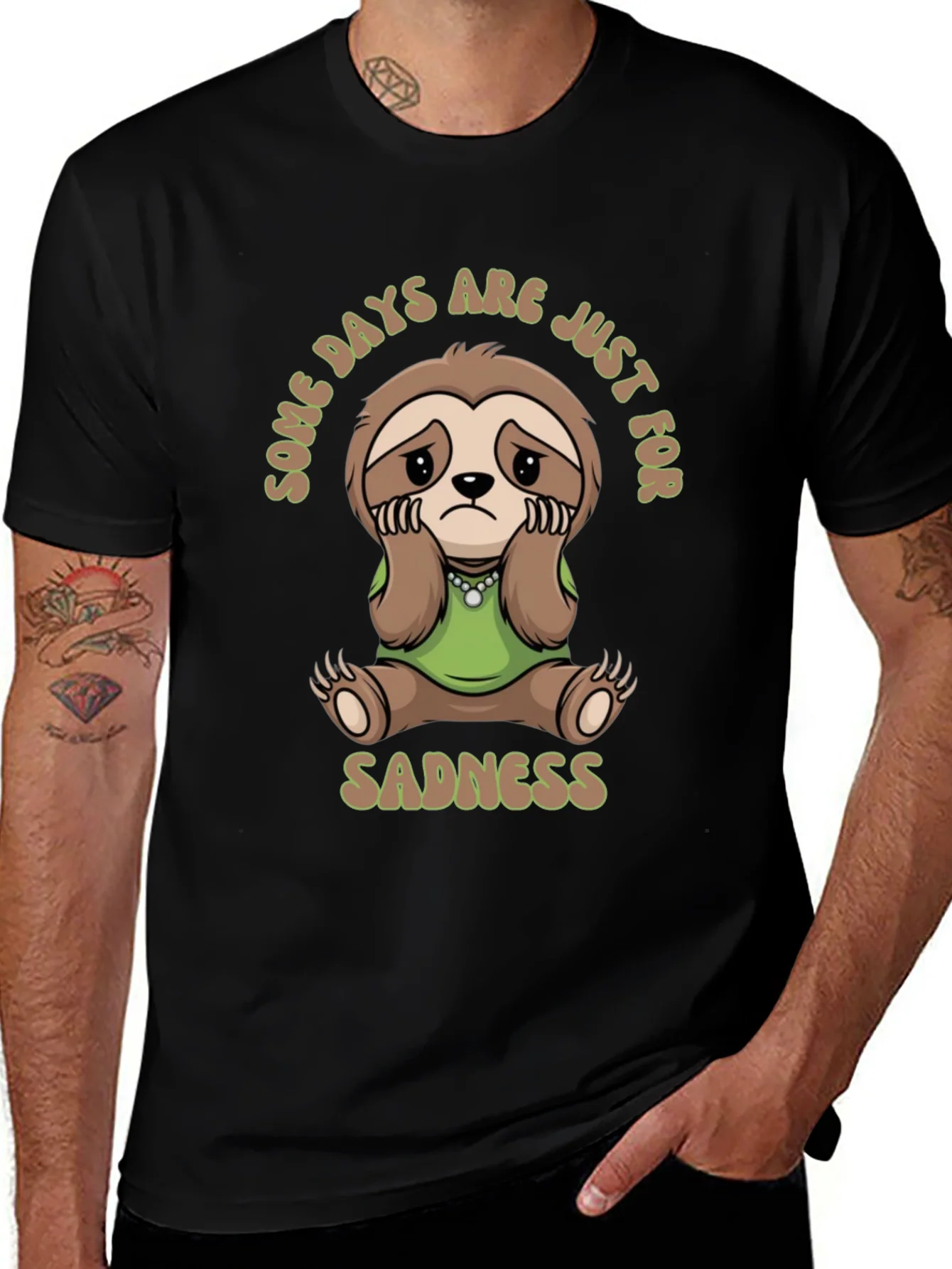 Sad Sloth T-Shirt - Some Days Are Just For Sadness