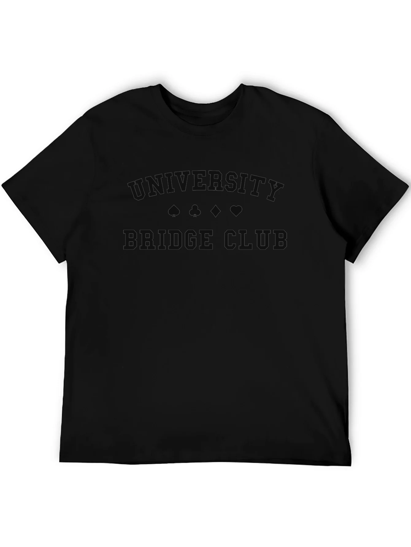 University Bridge Club Black T-Shirt