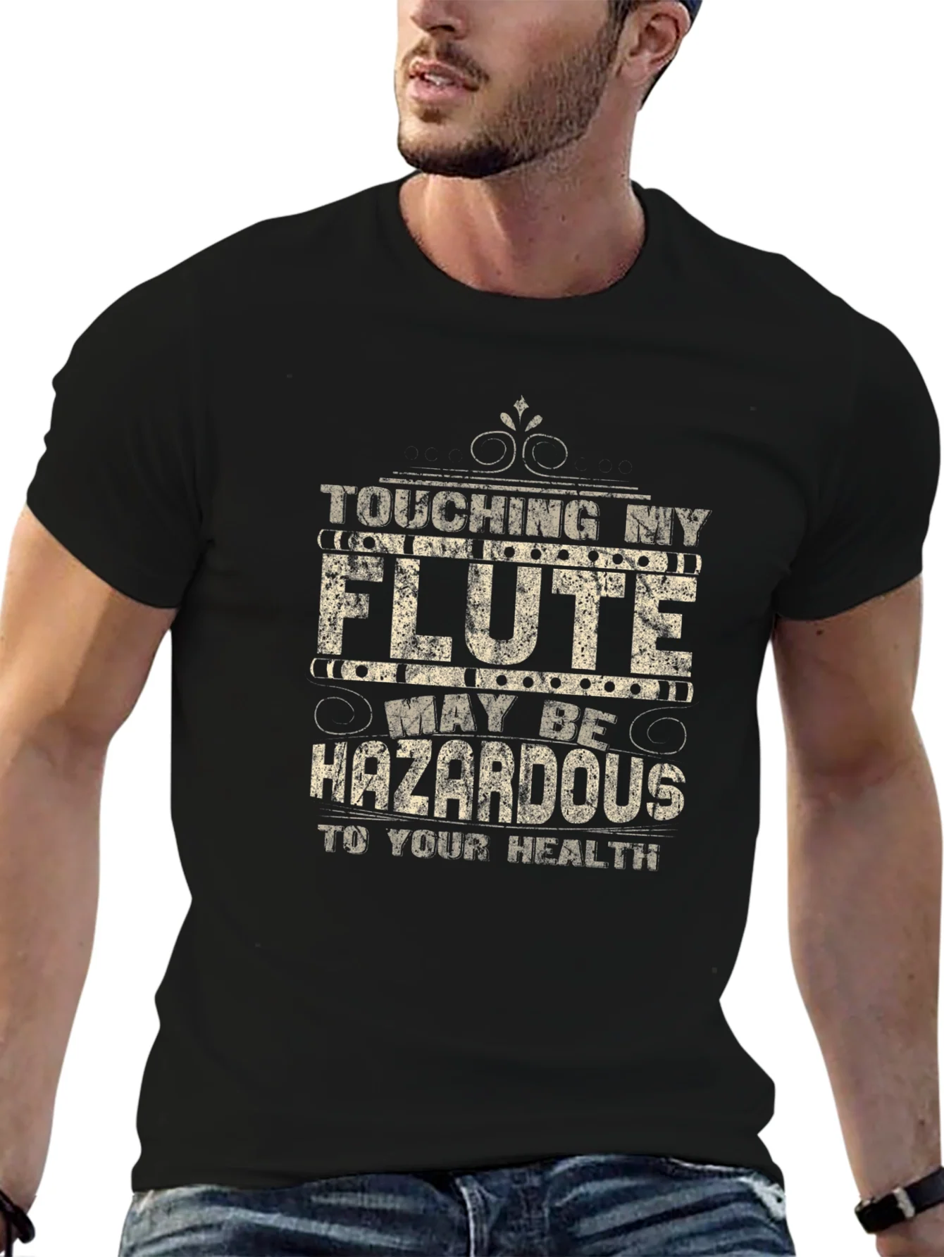 Funny Flute Player T-Shirt - Hazardous to Your Health Tee