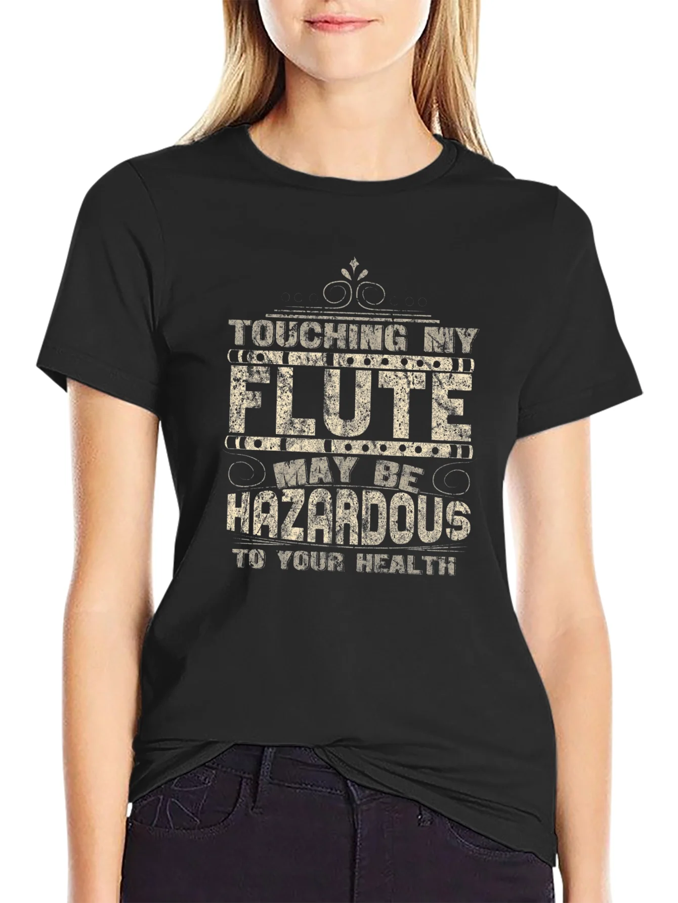 Funny Flute Player T-Shirt - Hazardous to Your Health Tee