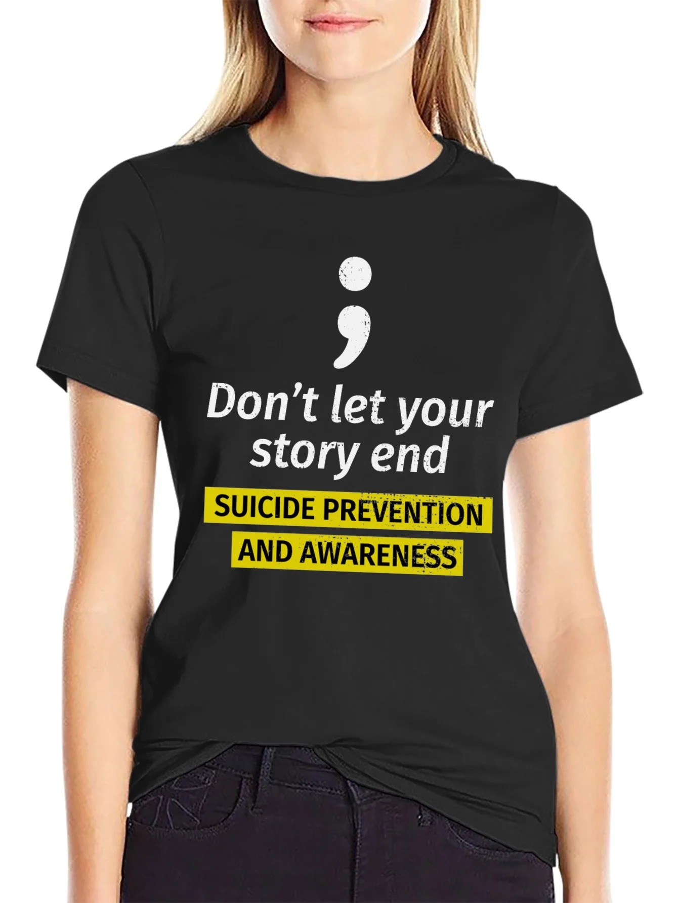 Suicide Prevention Awareness T-Shirt; Dont Let Your Story End