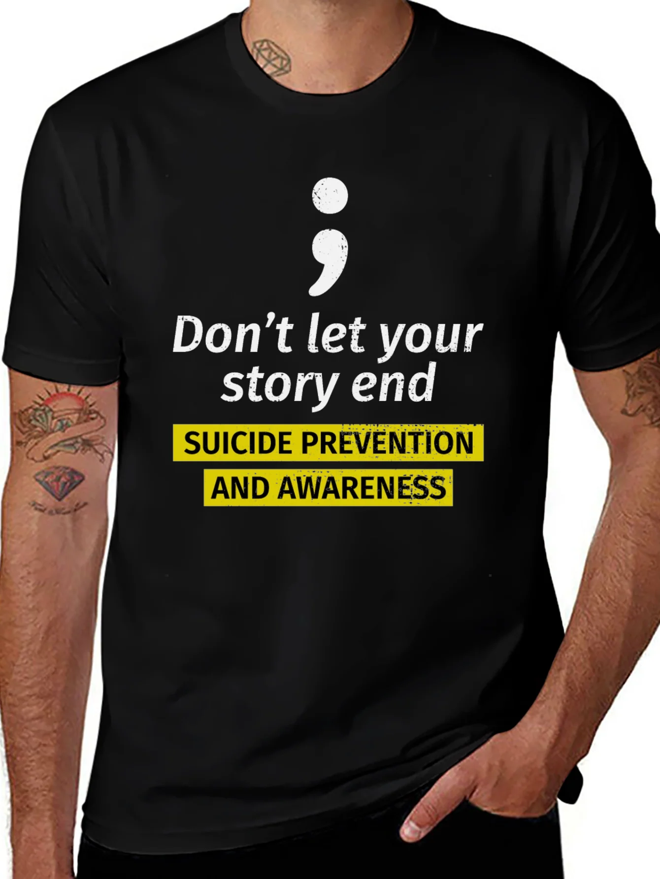 Suicide Prevention Awareness T-Shirt; Dont Let Your Story End