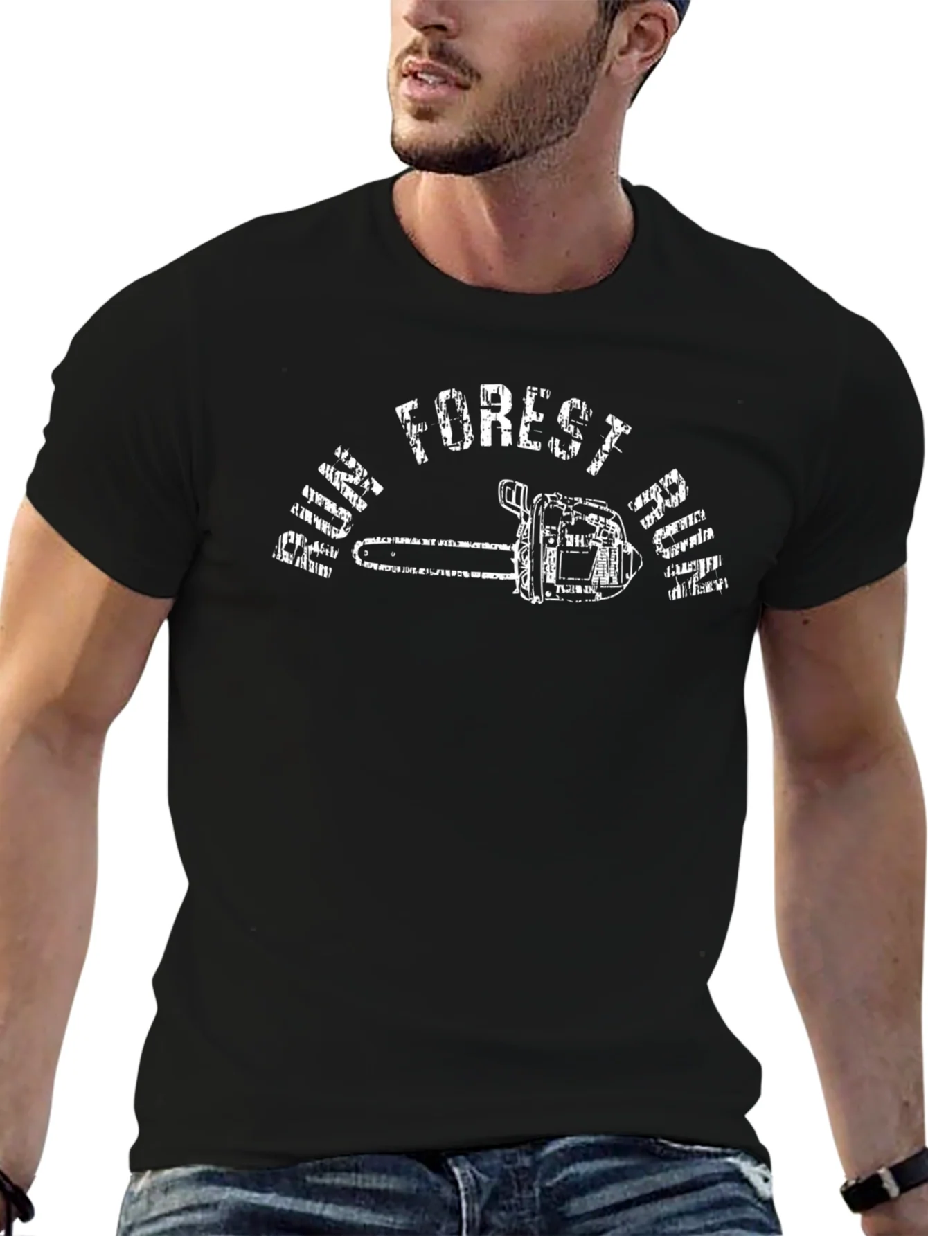 Run Forest Run Chainsaw T-Shirt